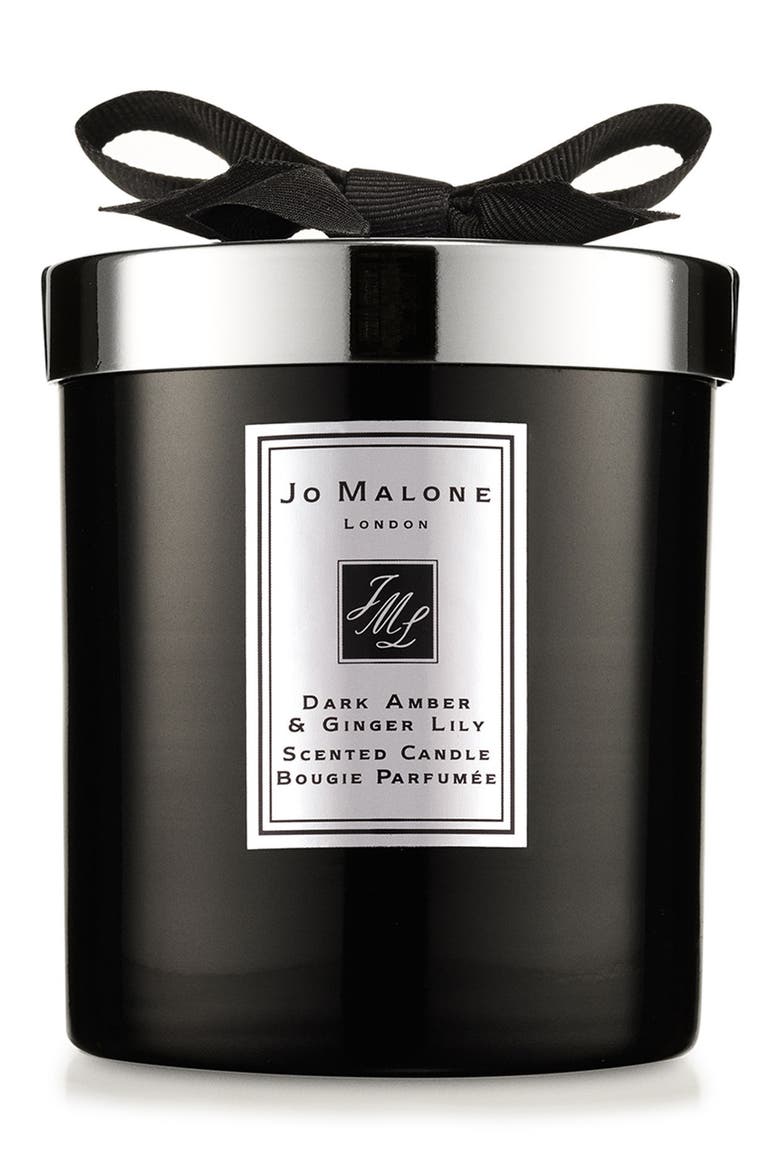 Dark Amber & Ginger Lily Scented Home Candle, Main, color, NO COLOR
