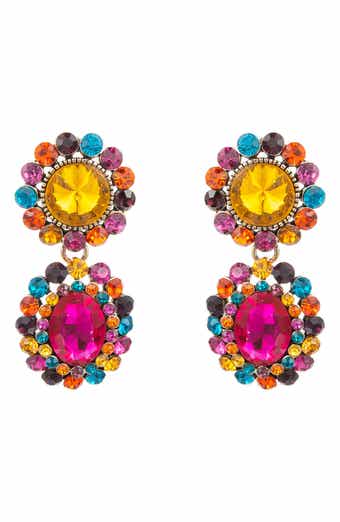 EYE CANDY LOS ANGELES Cascade Crystal Double Drop Earrings