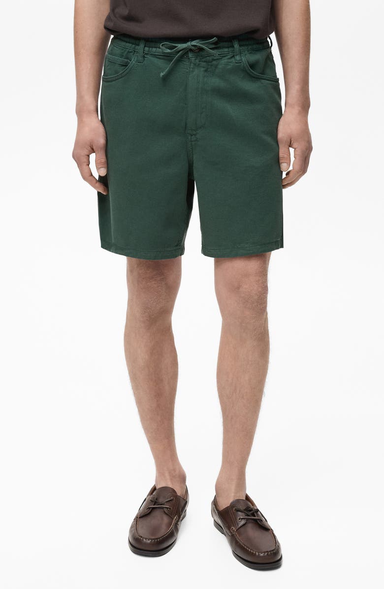 MANGO Drawstring Waist Denim Shorts, Main, color,