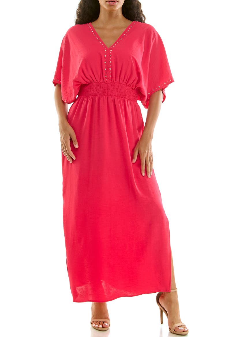 Crystal Maxi Dress, Main, color, AZALEA