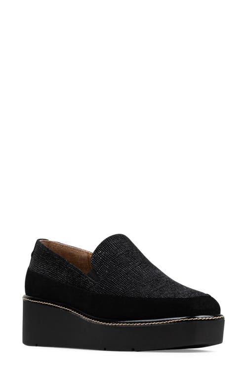 Donald Pliner Wallis Platform Wedge Loafer In Black