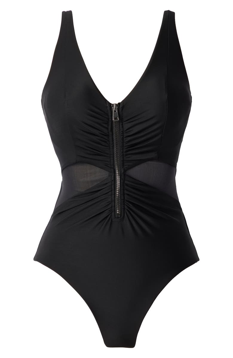 Miraclesuit<sup>®</sup> Network News Vive Underwire One-Piece Swimsuit, Alternate, color, Black