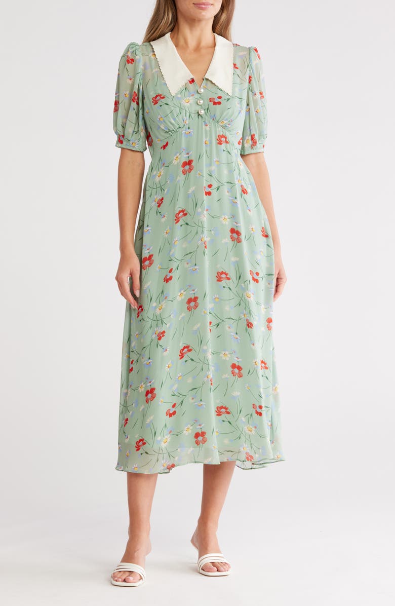 LK Bennett Beecham A-Line Dress, Main, color, Green Mint