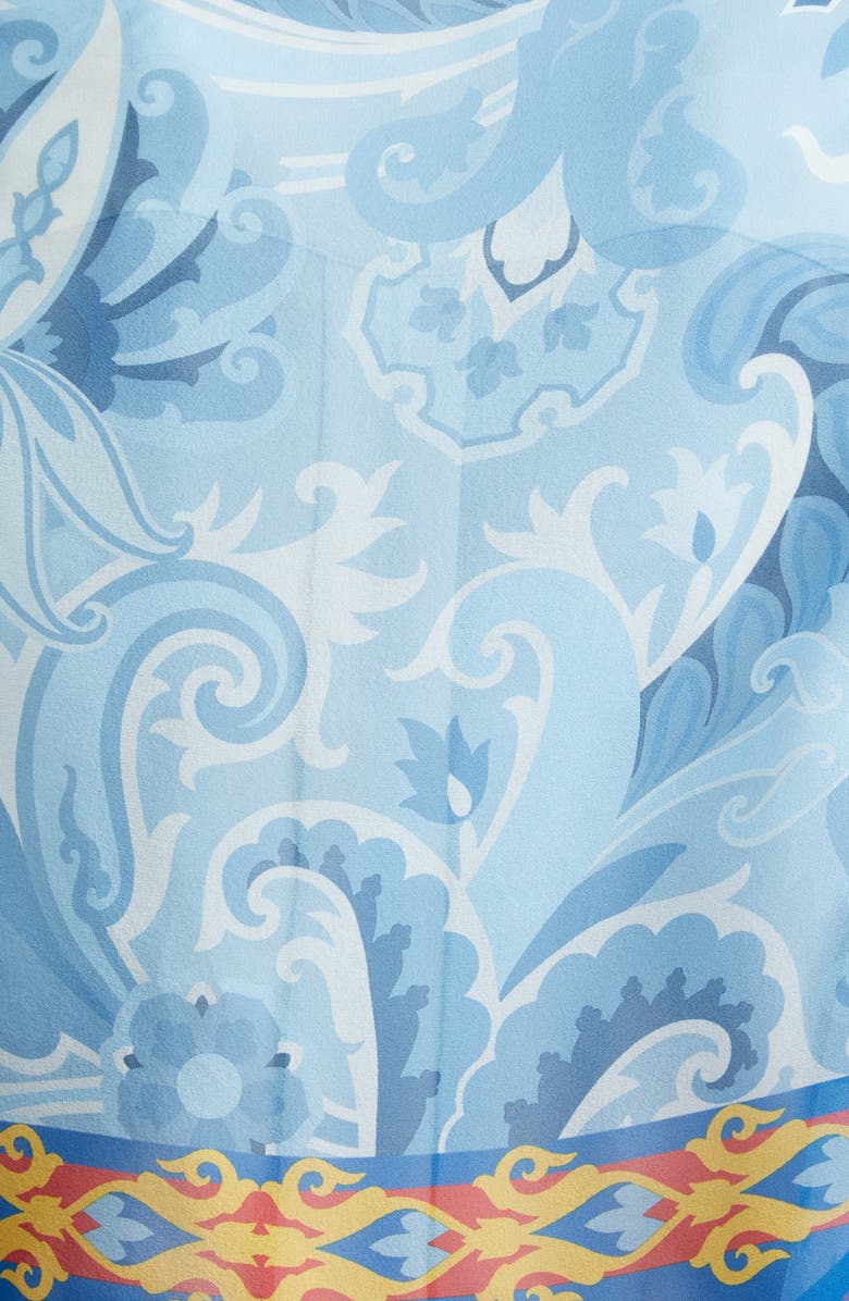 Etro Multicolor Paisley Silk Cape Scarf, Alternate, color, 