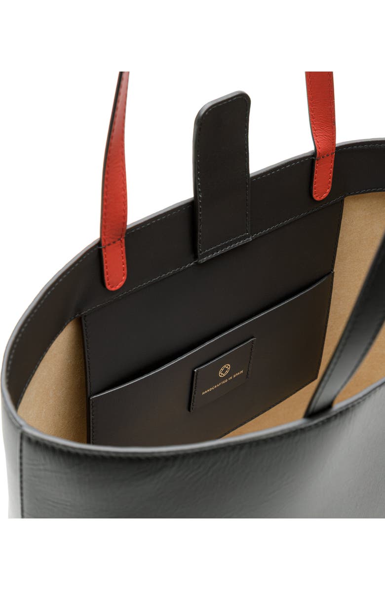 LA PORTEGNA Olivia Tote Vegetable Tanning, Alternate, color, Black
