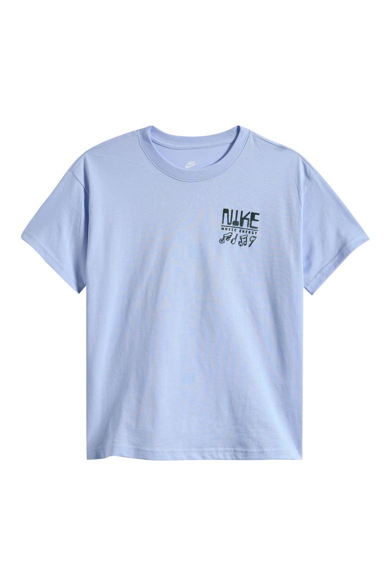 Kids' Max90 Swoosh Sounds Graphic T-Shirt, Main, color, HYDROGEN BLUE