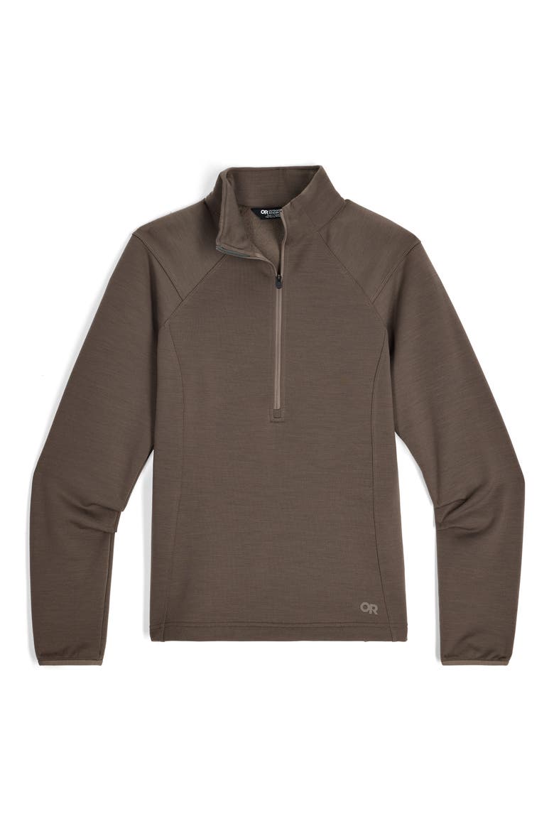 Crescent Fleece Half Zip Pullover, Alternate, color, SABLE