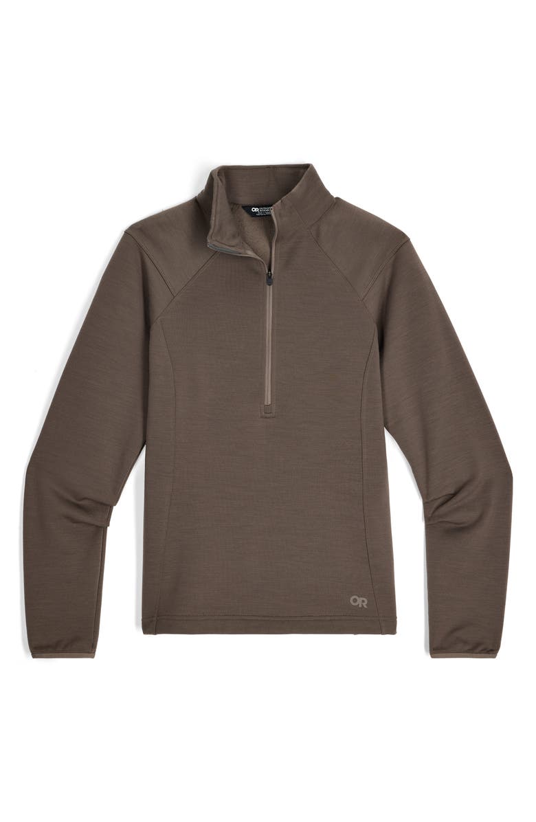 Outdoor Research Crescent Fleece Half Zip Pullover, Alternate, color, Sable