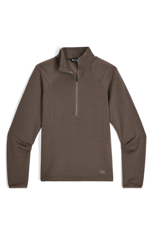 Outdoor Research Crescent Fleece Half Zip Pullover In Brown