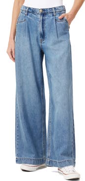 Scotch & Soda Pleated High Waist Wide Leg Trouser Jeans