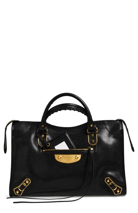 Medium Le City Uptown Leather Top Handle Bag