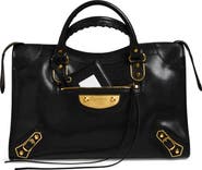 Balenciaga Medium Le City Uptown Leather Top Handle Bag