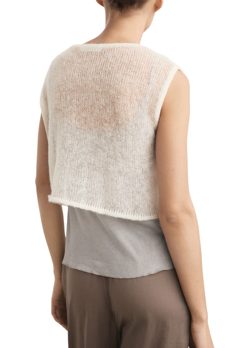 Open Knit Sweater, Alternate, color, OFF WHITE