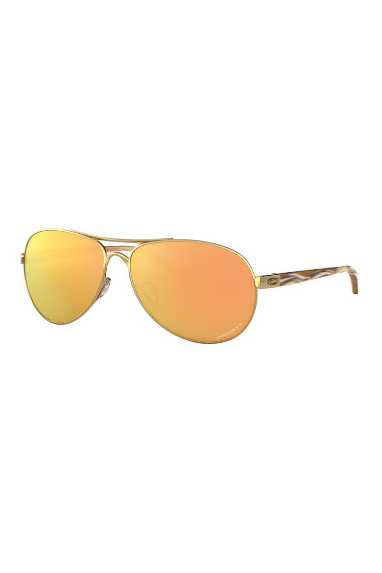 59mm Polarized Aviator Sunglasses, Alternate, color, POLISHED GOLD/ PRIZM ROSE GOLD