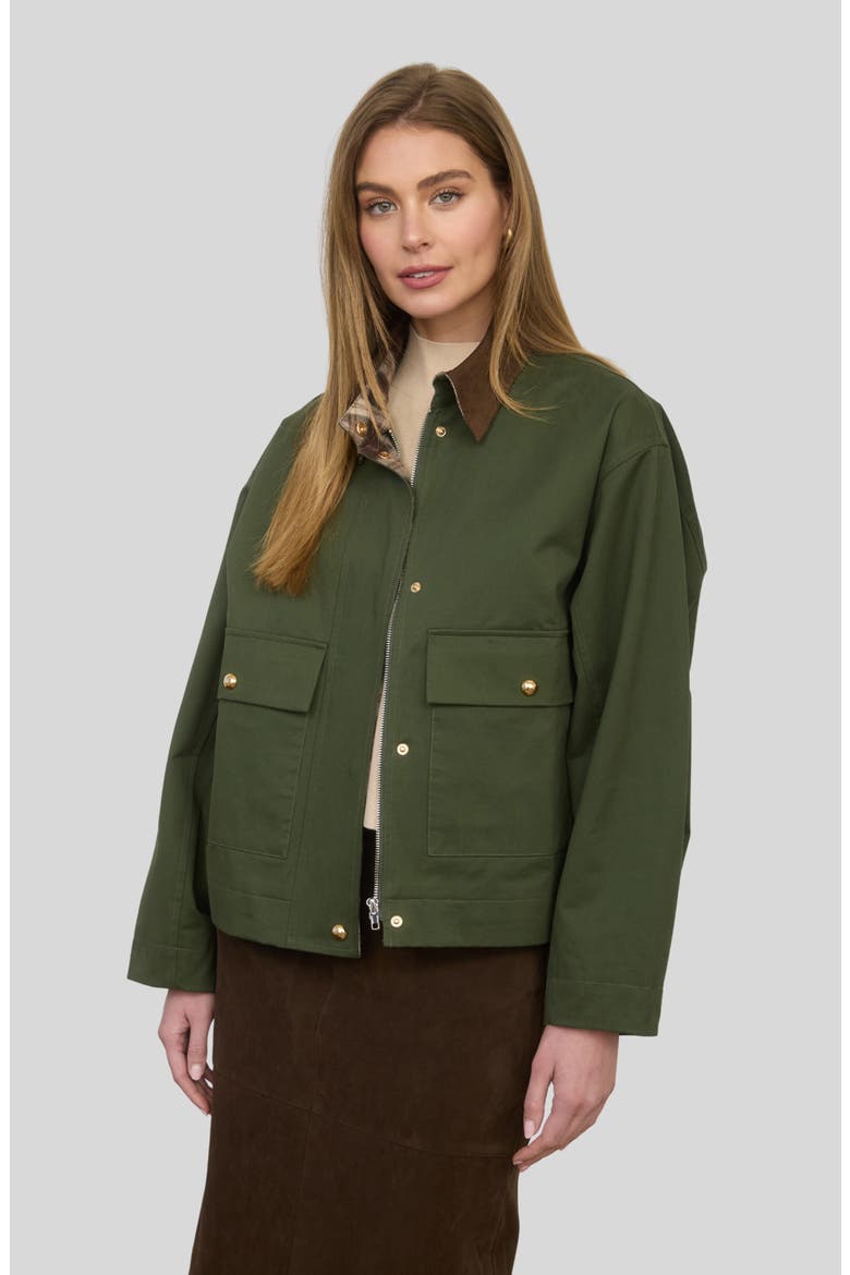 Cotton Utility Jacket, Alternate, color, OLIVE