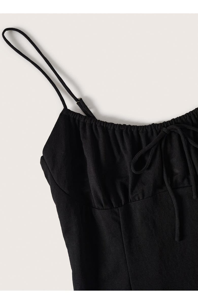 MANGO Tie Front Sleeveless Midi Dress, Alternate, color, 