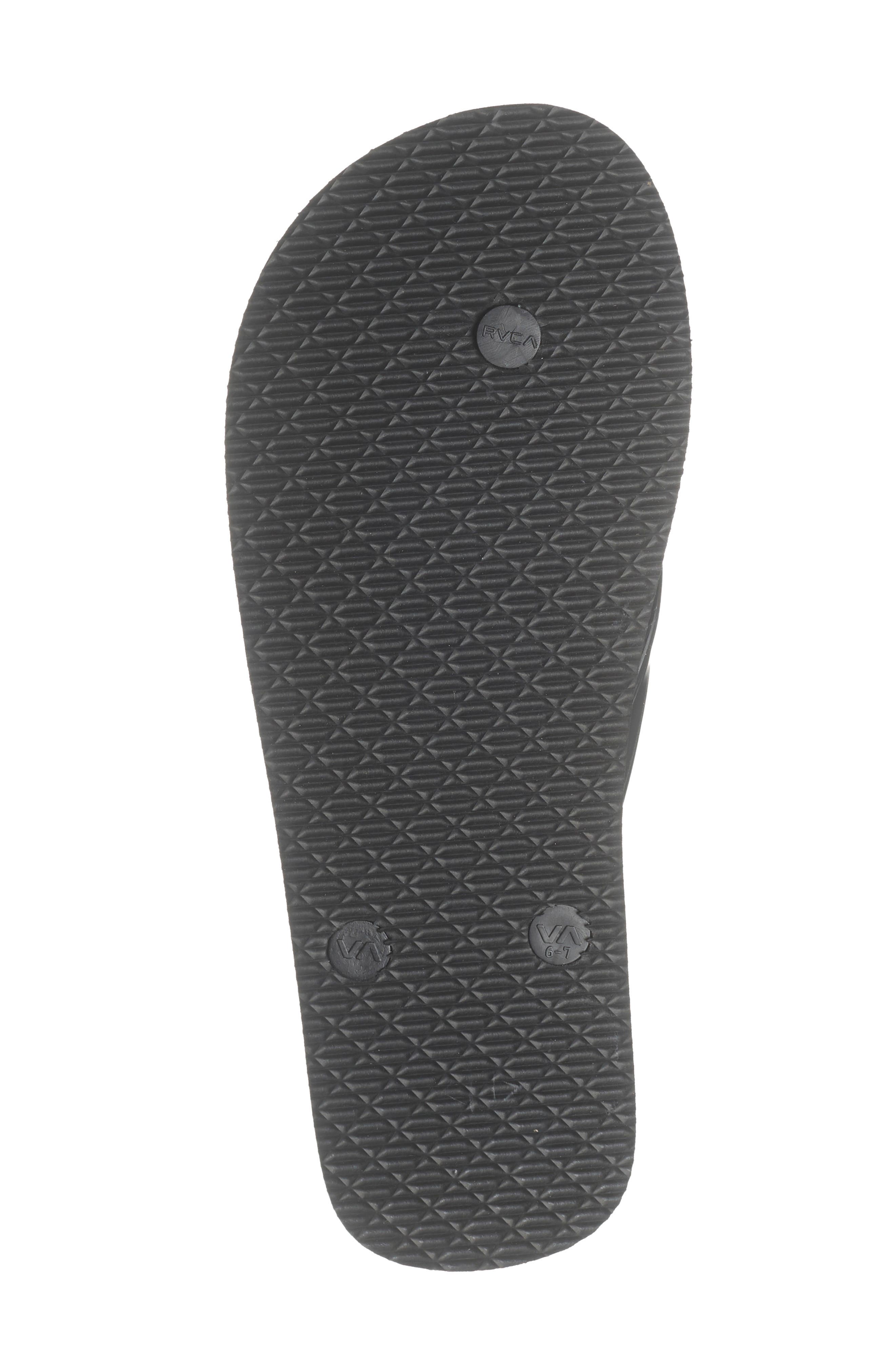 RVCA All the Way Flip Flop, Alternate, color, Black