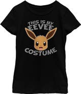POKEMON Girl's Pokemon Halloween This is my Eevee Costume Graphic T-Shirt