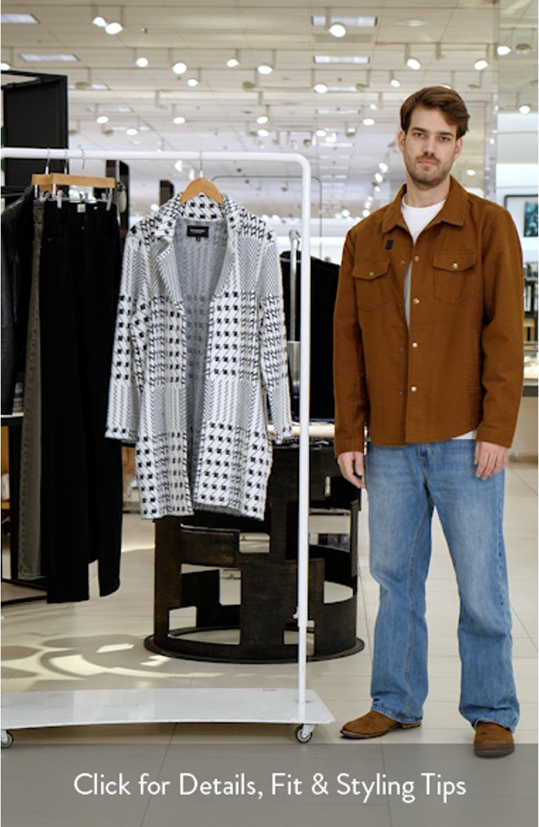 Mixed Plaid Open Front Sweater Coat, sales video thumbnail