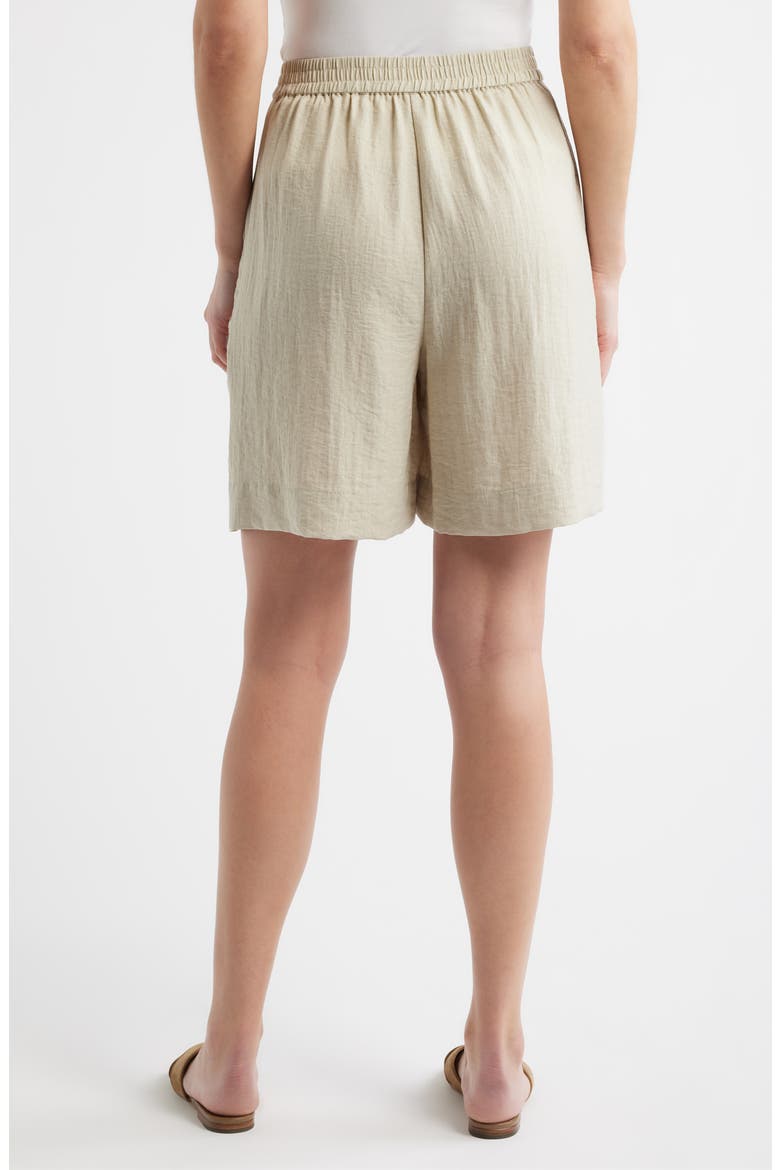 Pleat Front Bermuda Shorts, Alternate, color, OYSTER