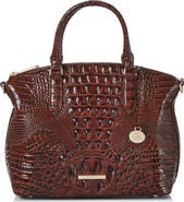Brahmin Duxbury Croc Embossed Leather Satchel
