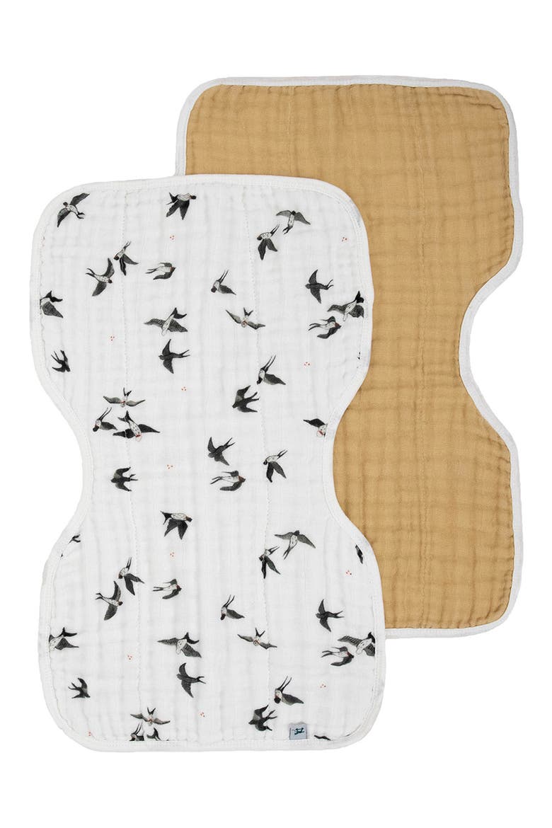 Organic Cotton Muslin Burp Cloth, Alternate, color, SWALLOWS