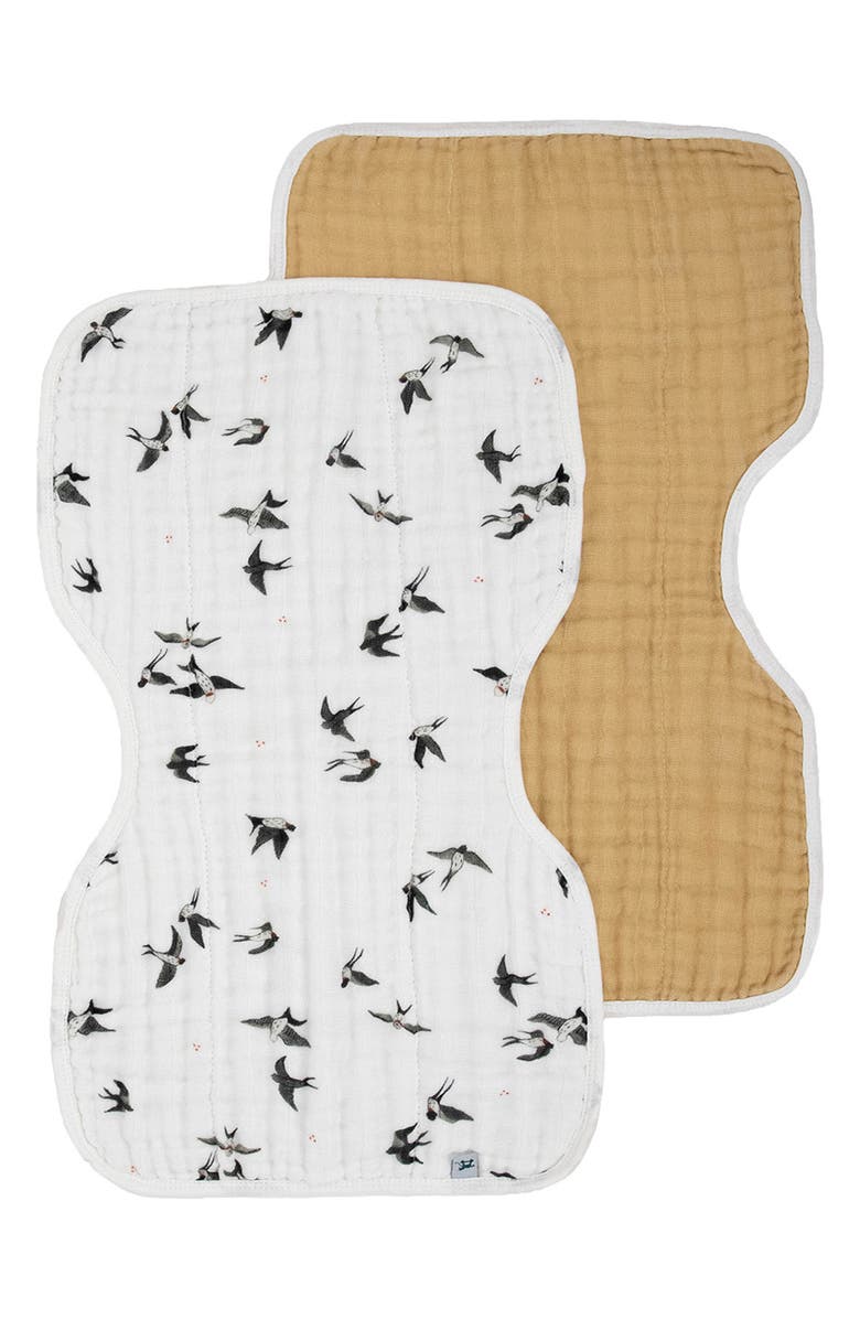 little unicorn Organic Cotton Muslin Burp Cloth, Alternate, color, Swallows