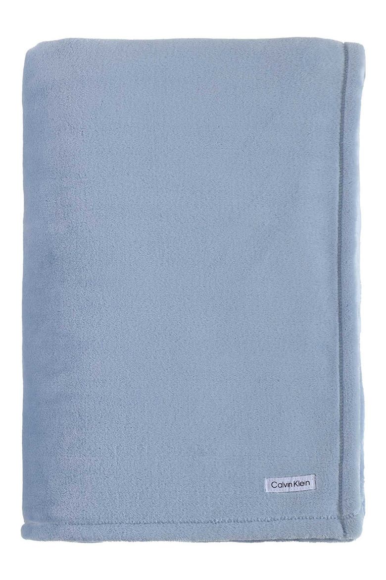 Core Plush Blanket, Main, color, MEDIUM BLUE
