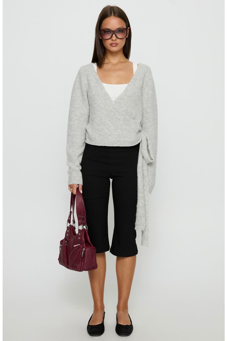 Tonee Wrap Cardigan, Alternate, color, GREY