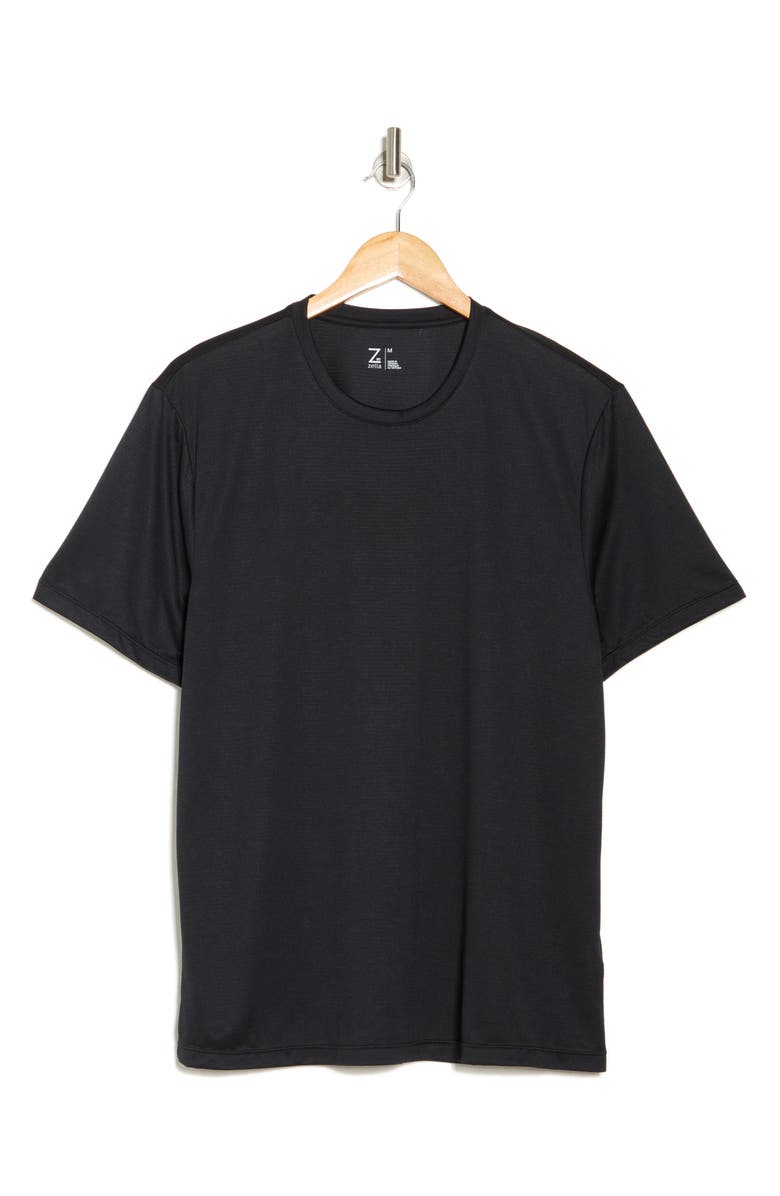 Z by Zella Sprint Crewneck T-Shirt, Alternate, color, Black Caviar