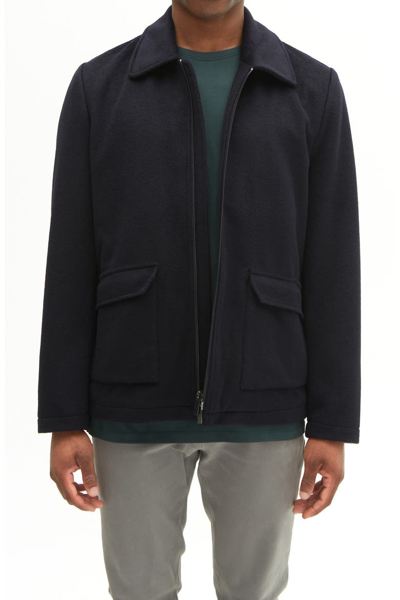 Anakin Wool Blend Jacket, Main, color, NAVY