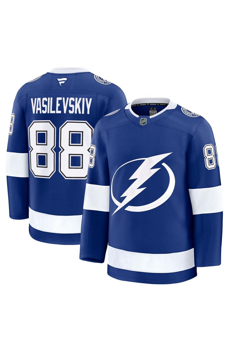 FANATICS Men's Fanatics Andrei Vasilevskiy Blue Tampa Bay Lightning Home Premium Jersey, Main, color, 