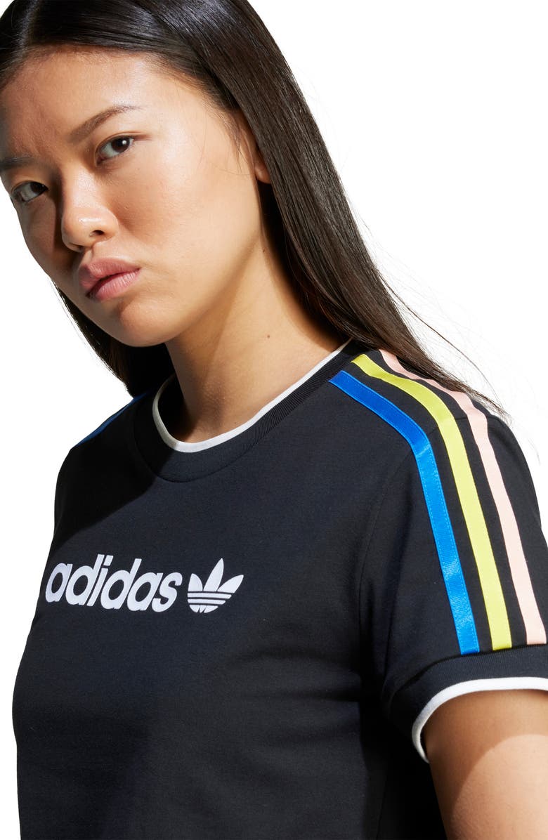 adidas Originals 3-Stripes Cotton Graphic T-Shirt, Alternate, color, Black