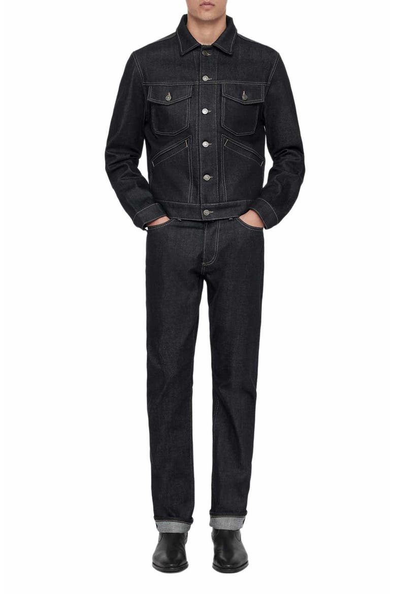 Slim Straight Leg Selvedge Jeans, Alternate, color, INDIGO SELVEDGE
