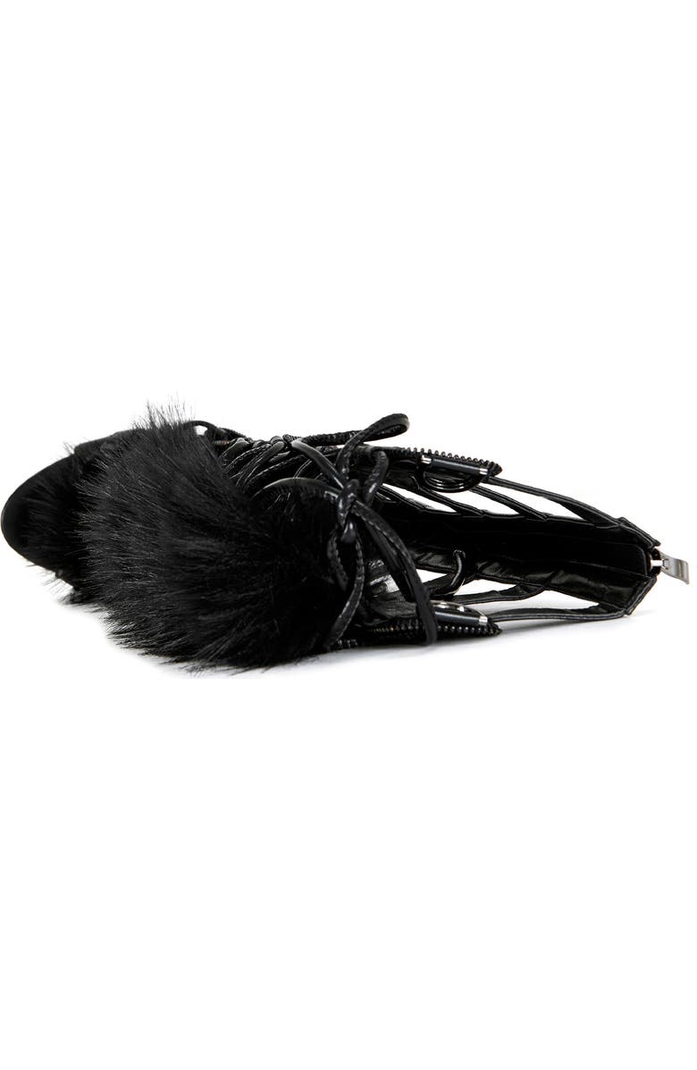 AZALEA WANG Shaine Open Toe Boot, Alternate, color, Black