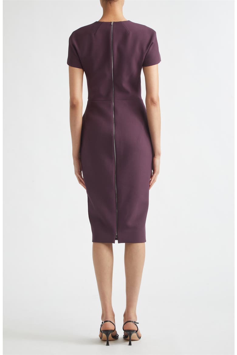 Stretch Crepe Sheath Dress, Alternate, color, FIG