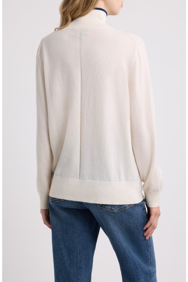 Nyla Cashmere Turtleneck Sweater, Alternate, color, IVORY