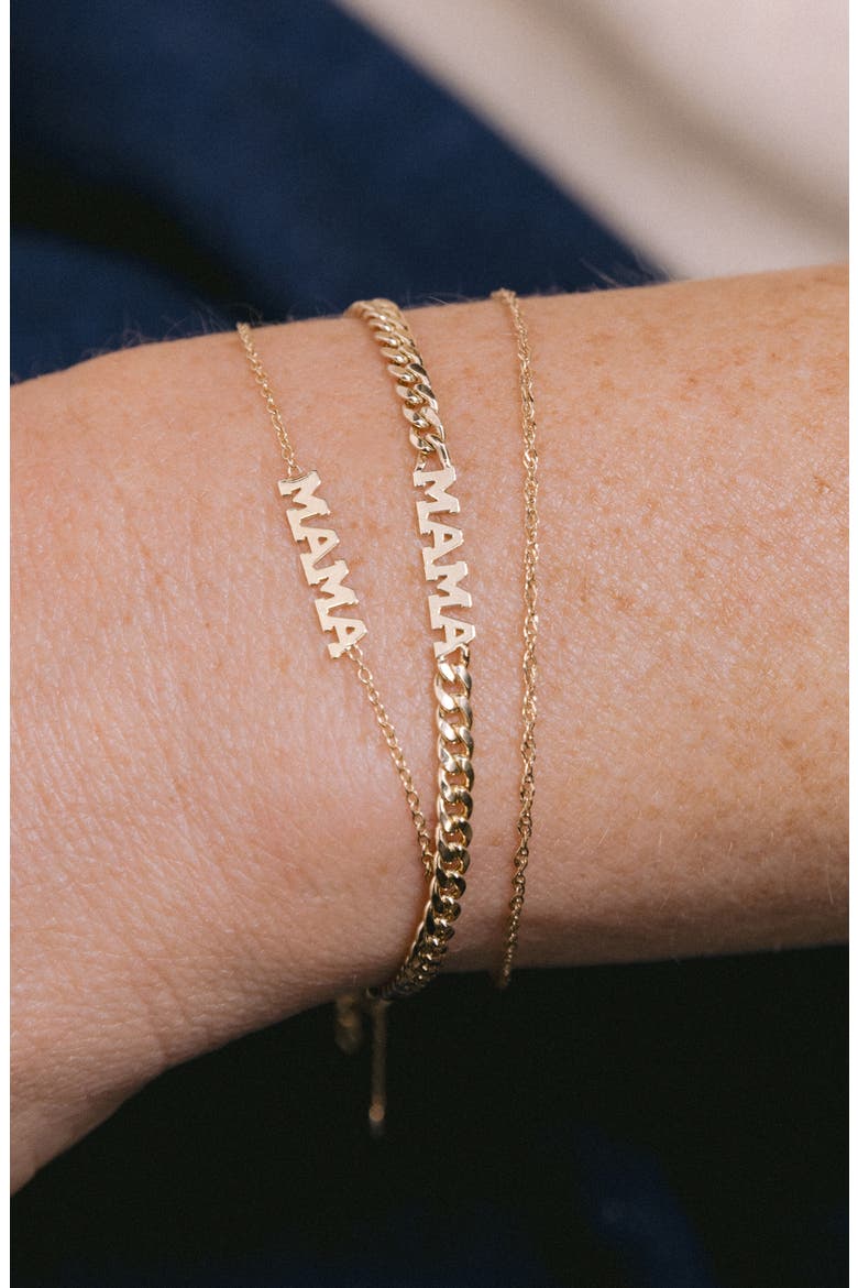 Mama Pendant Bracelet, Alternate, color, 14K YELLOW GOLD