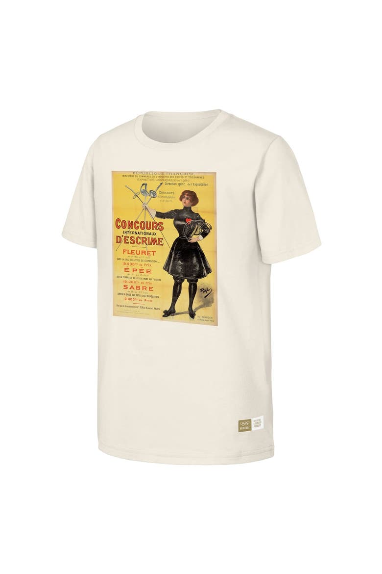 Men's  Natural 1900 Paris Games Olympic Heritage T-Shirt, Alternate, color, Natural