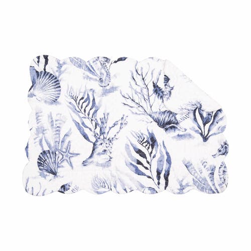 C & F Home C&f Home Midnight Lagoon Placemats Set Of 6, 13" X 19" In Blue