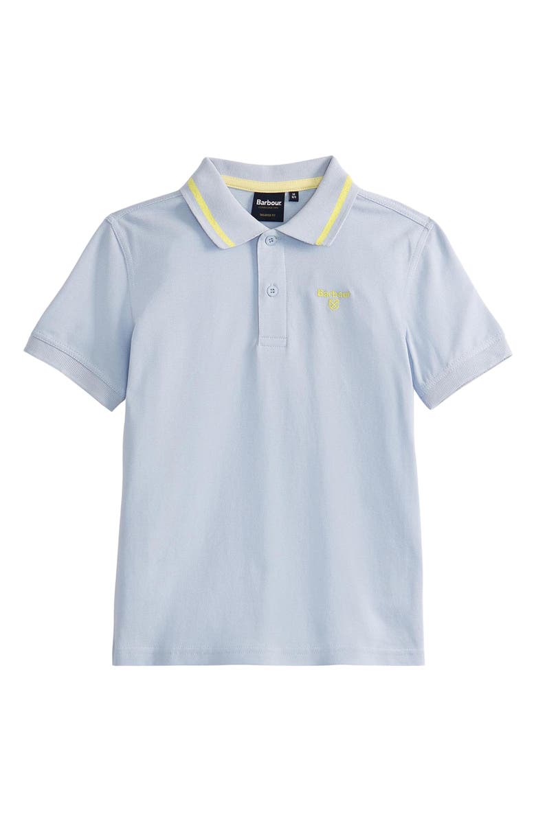 Barbour Kids' Oakside Tipped Cotton Piqué Polo, Main, color, 