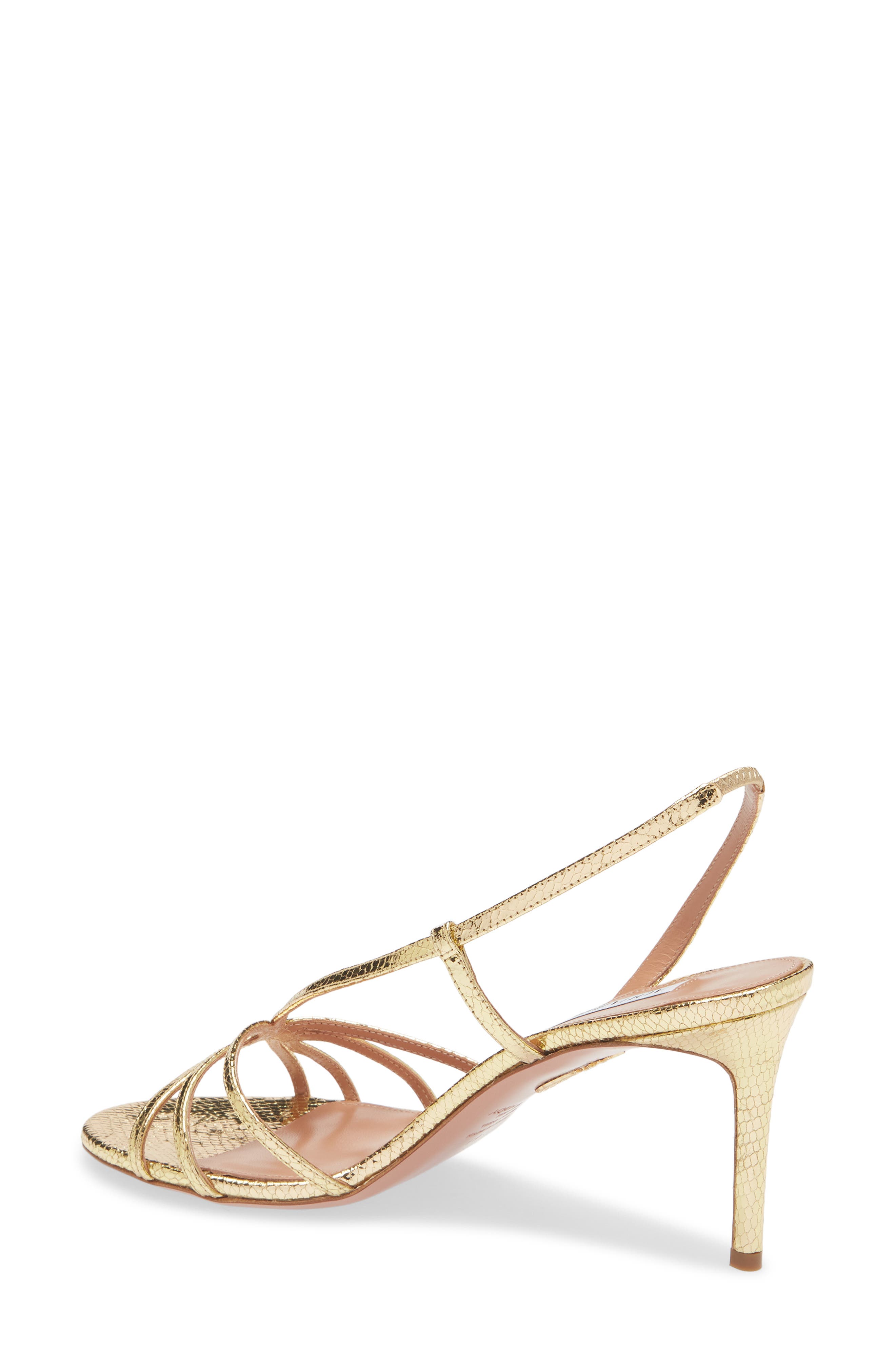 Aquazzura Talk to Me Sandal, Alternate, color, Soft Gold
