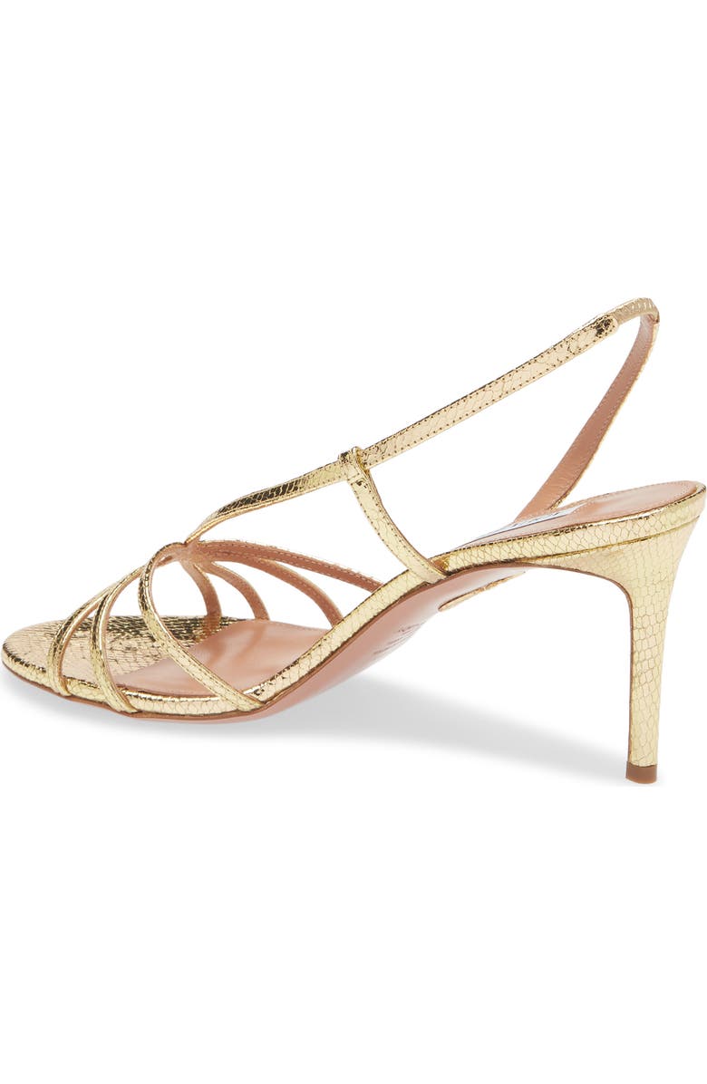 Aquazzura Talk to Me Sandal, Alternate, color, Soft Gold