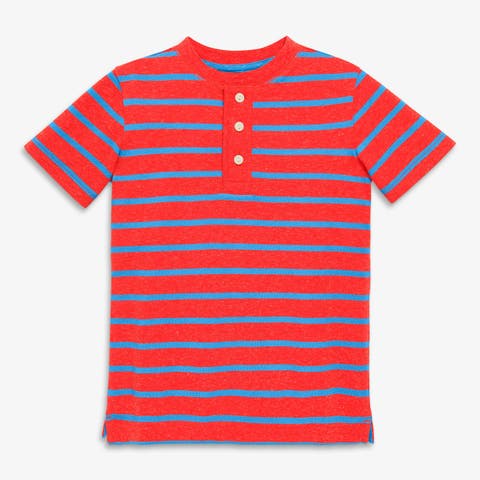 Kids Heathered Henley Tee In Stripe (Toddler, Little Kid, & Big Kid)