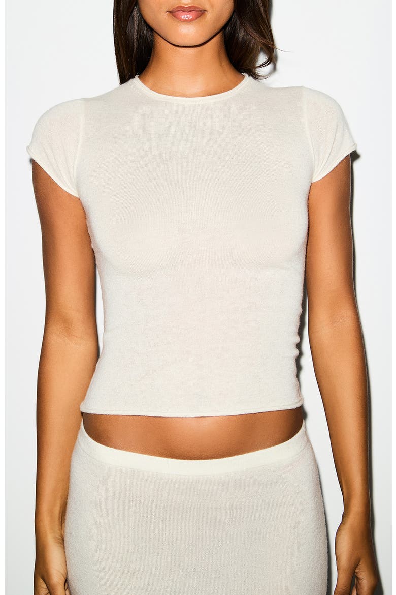 Cashmere T-Shirt, Main, color, EGRET