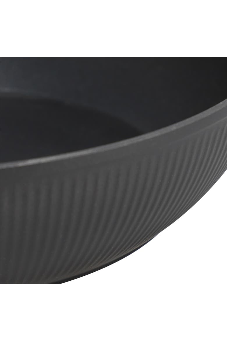 Abbottsford 11 Inch Nonstick Round Aluminum Wok, Alternate, color, Black