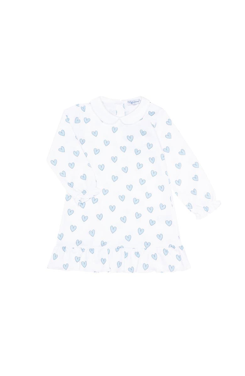 Nellapima Blue Heart Print Long Sleeve Playtime - Toddler & Little Kid, Alternate, color,