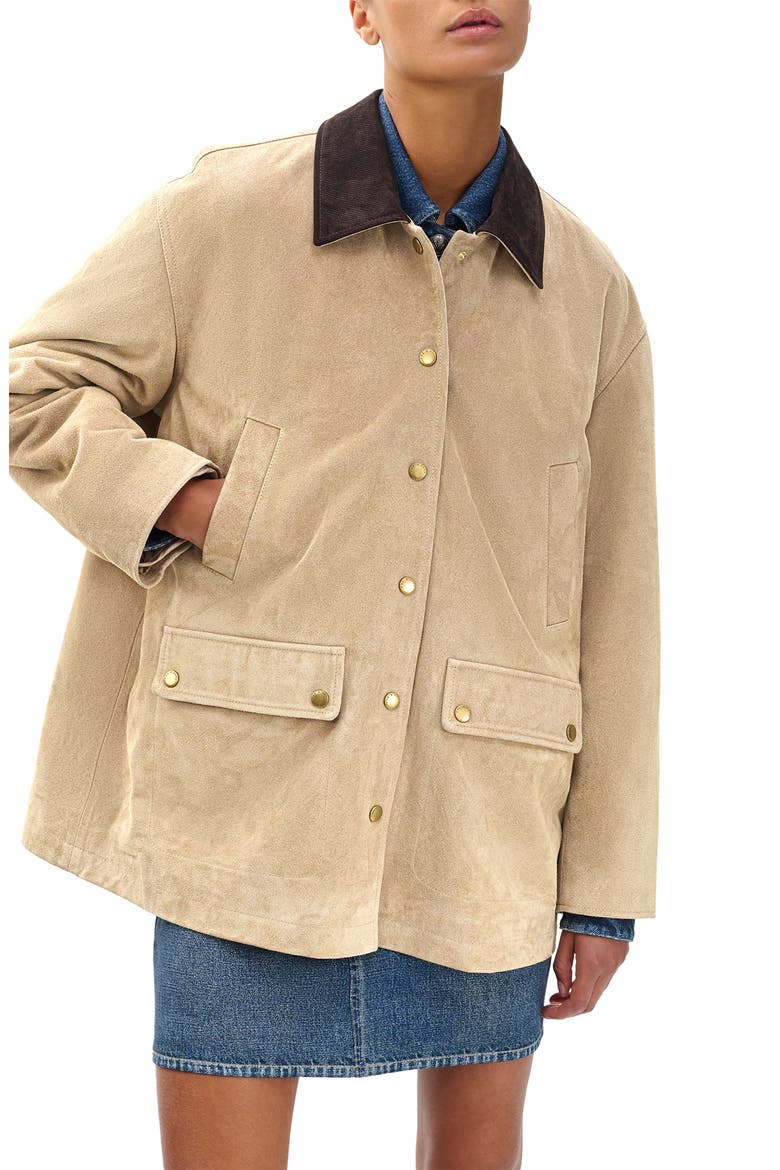 Cassidy Suede Jacket, Alternate, color, TAN