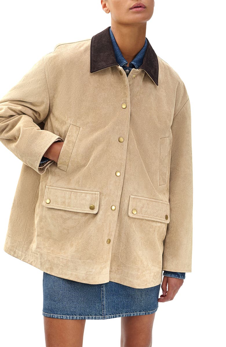 rag & bone Cassidy Suede Jacket, Alternate, color, Tan