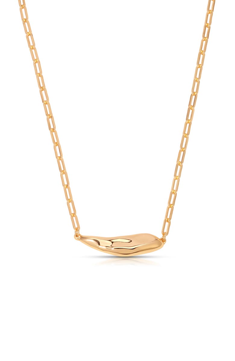 Ettika Metallic Flow Pendant Necklace, Main, color, Gold